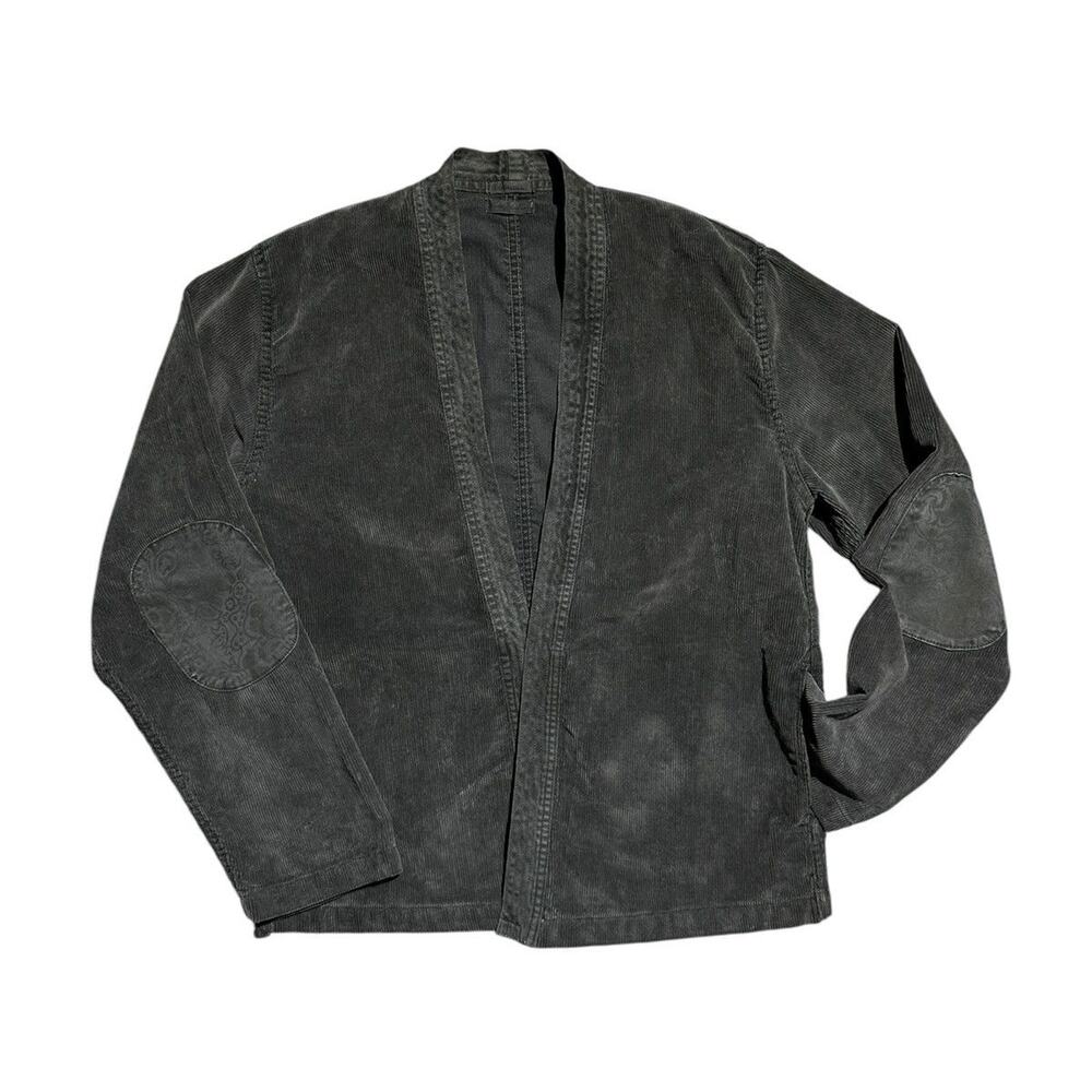 Corduroy elbow patch Kimono